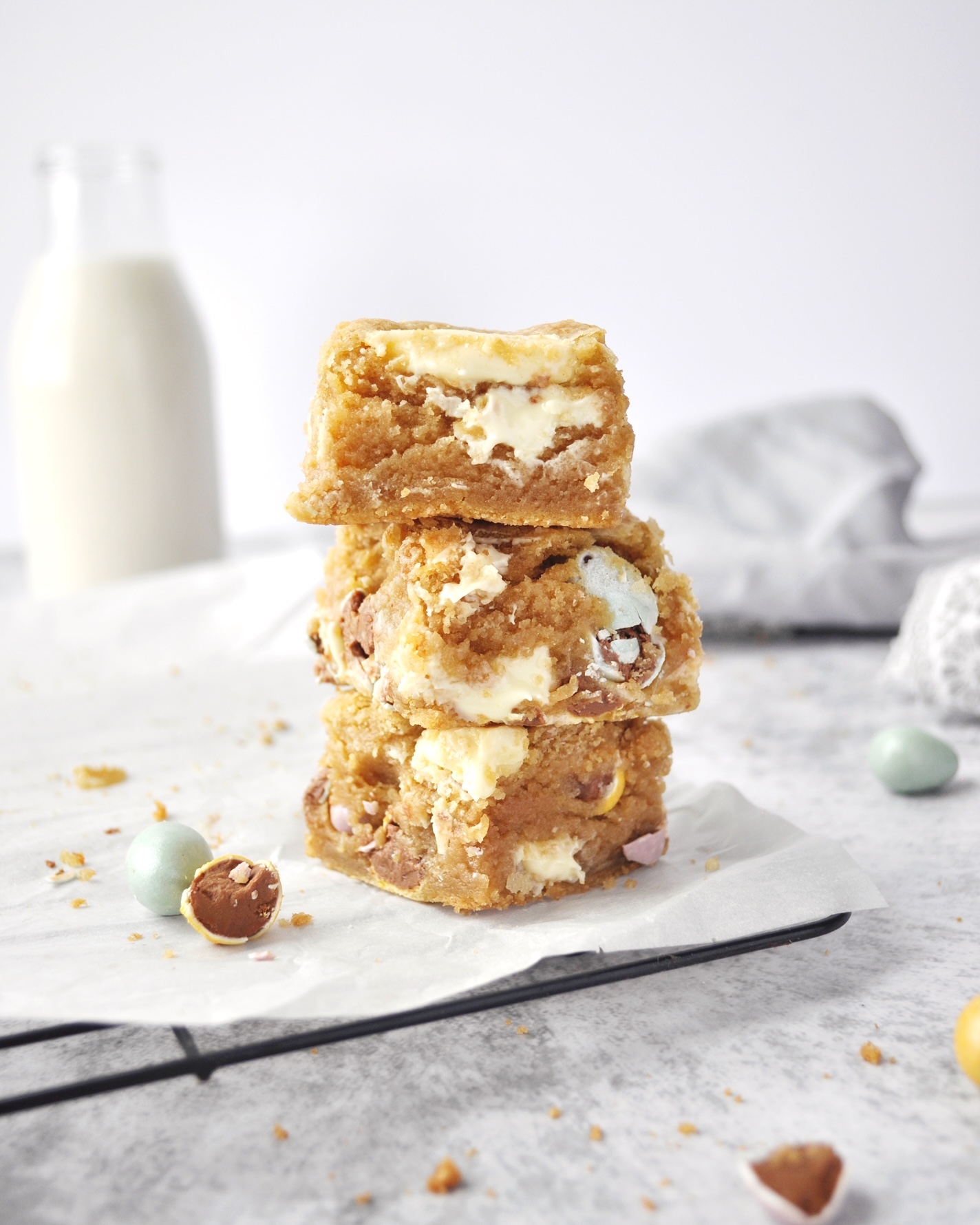 Chewy Brown Butter Easter Blondies
