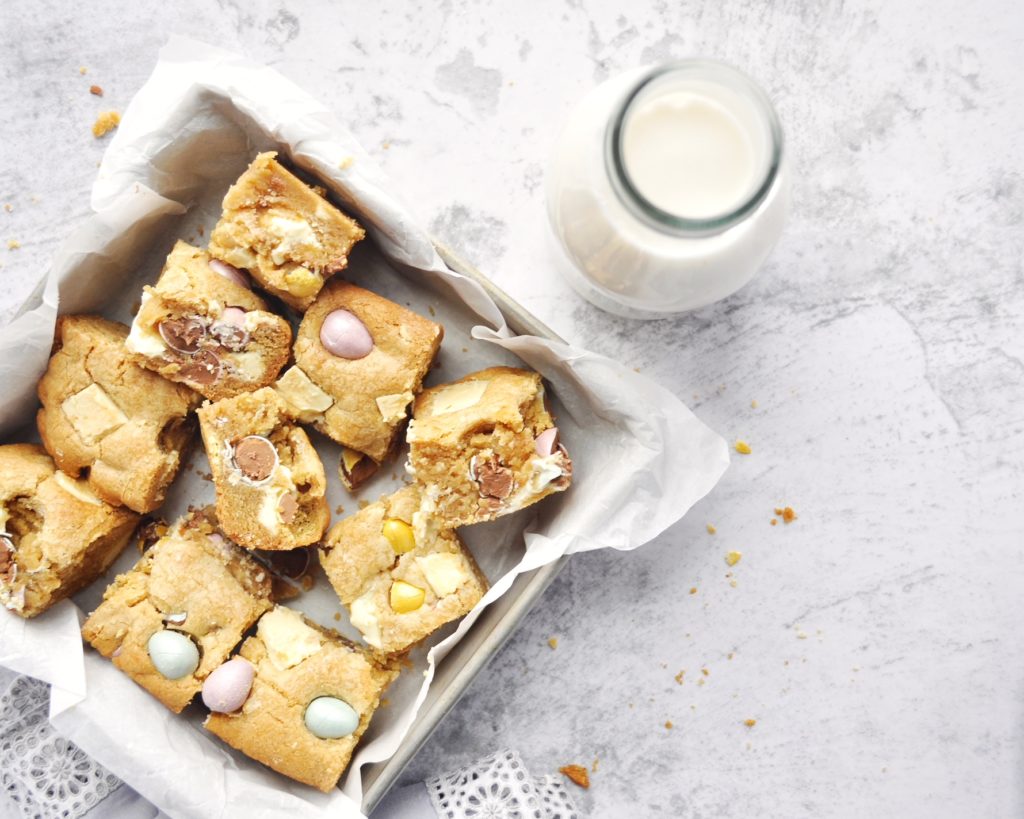 Chewy Brown Butter Easter Blondies
