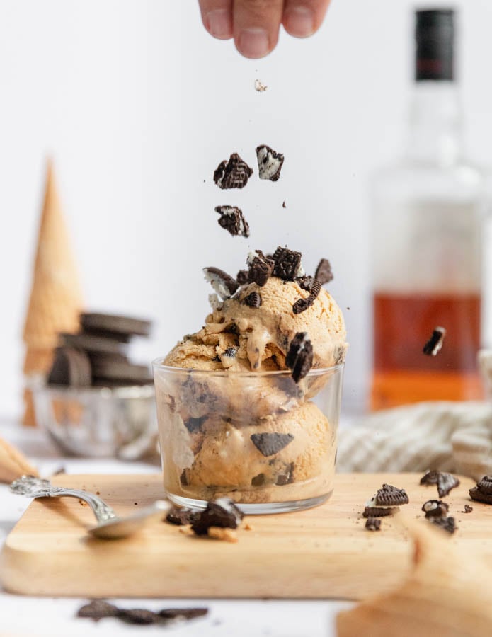 Caramel Bourbon Oreo Ice Cream