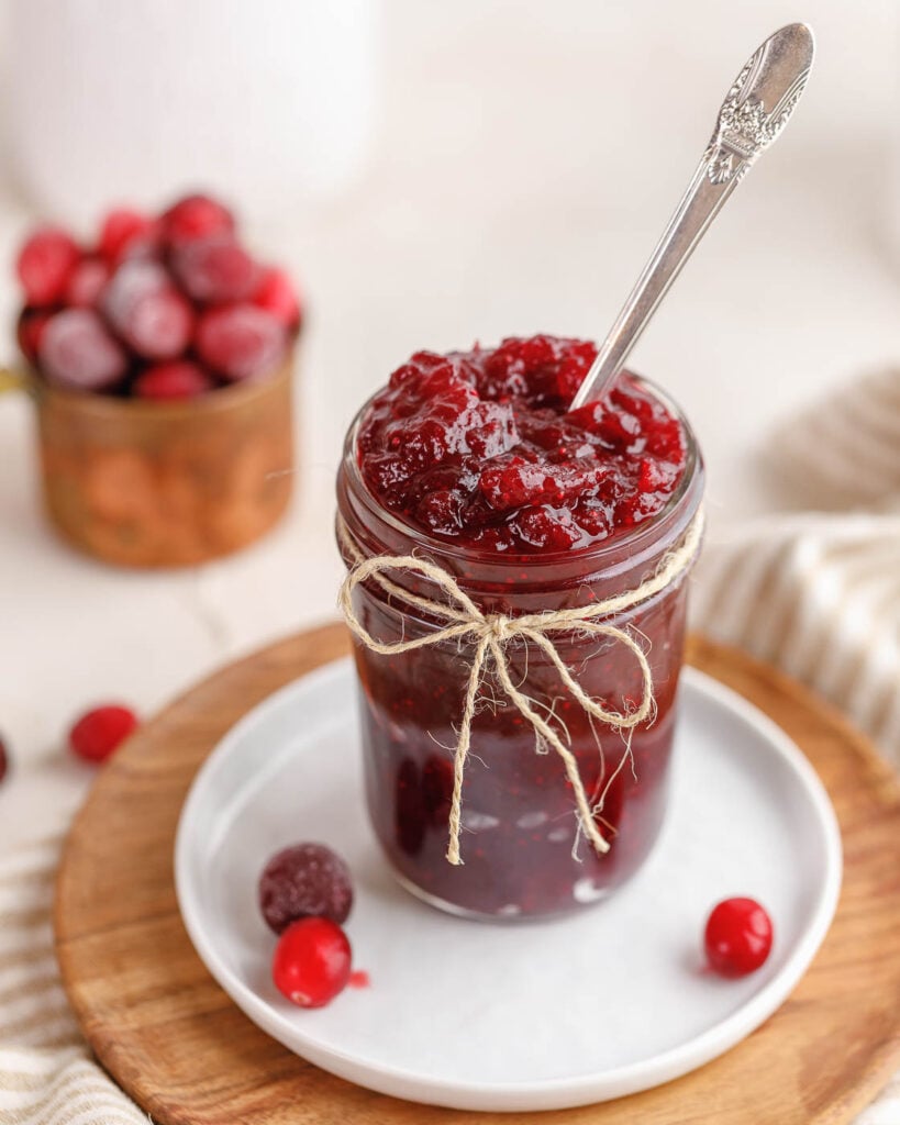 Simple Cranberry Jam Recipe (3 ingredients)