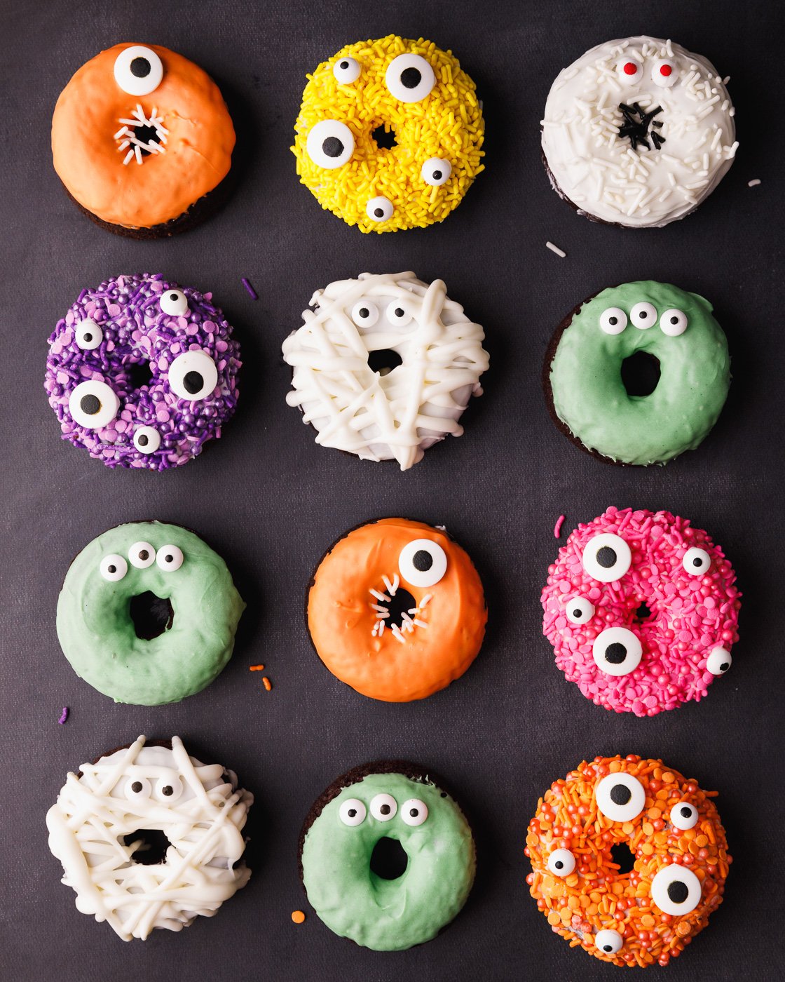 Halloween Monster Chocolate Donuts