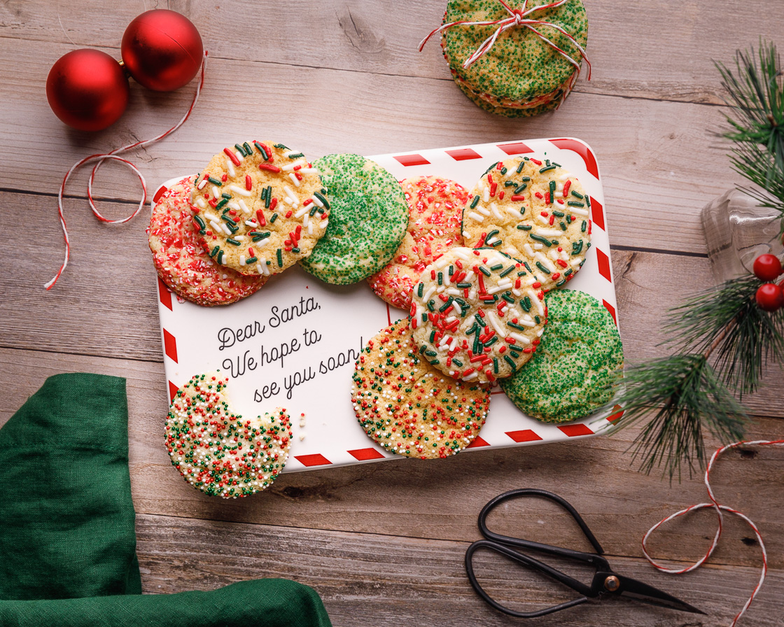 Soft Christmas Sprinkle Sugar Cookies