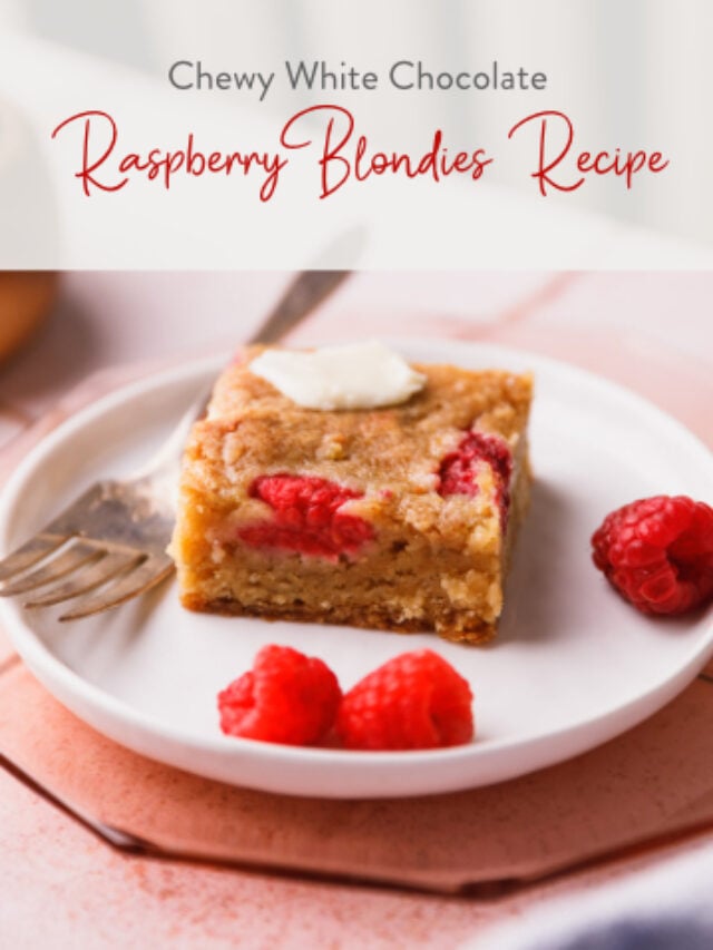 Chewy White Chocolate Raspberry Blondies Recipe