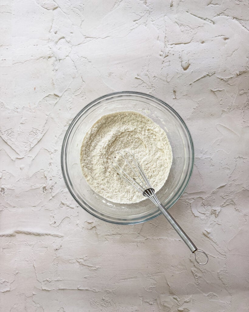 whisked dry ingredients ready