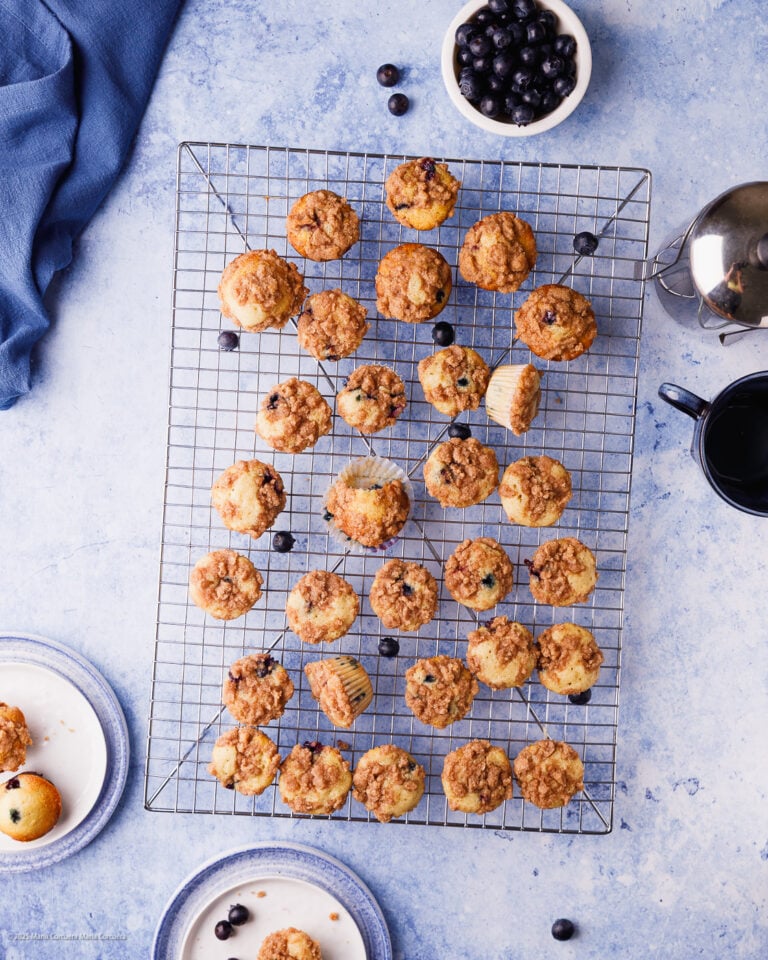 Homemade Moist Mini Blueberry Muffins Recipe