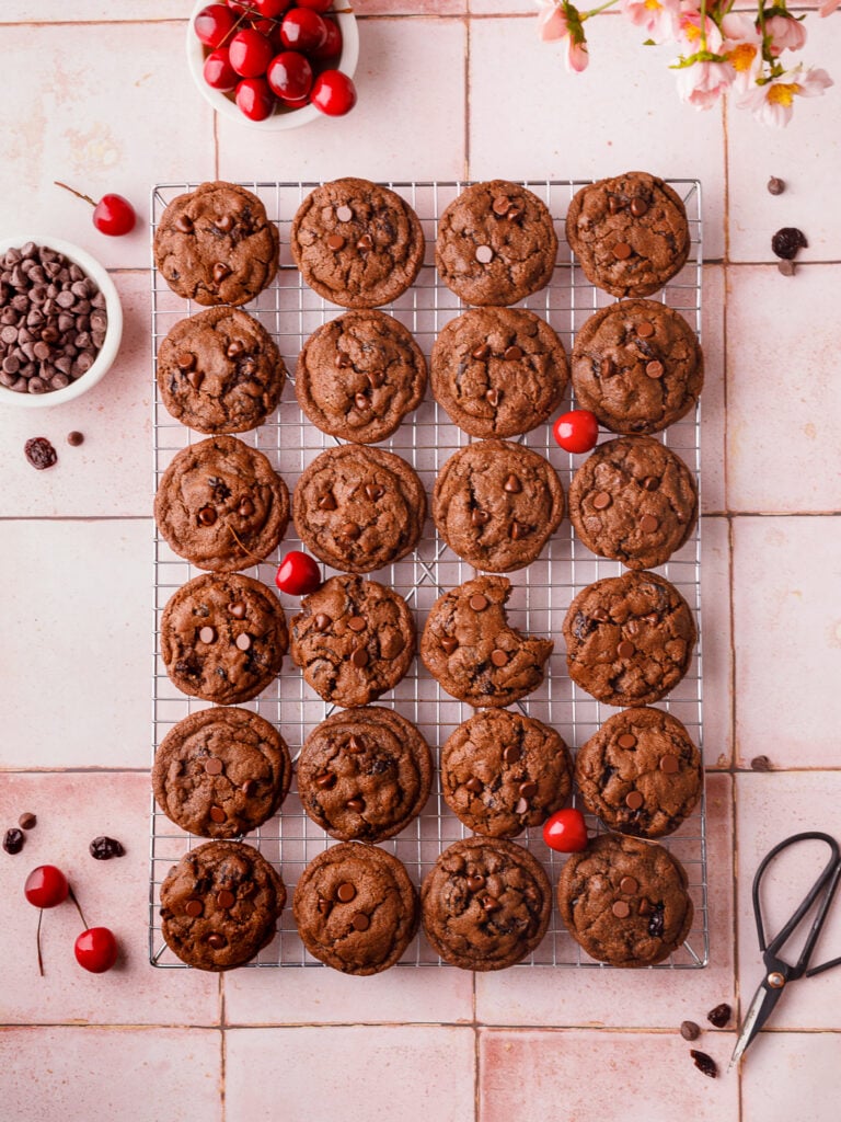 Easy Double Chocolate Chip Cherry Cookies Recipe
