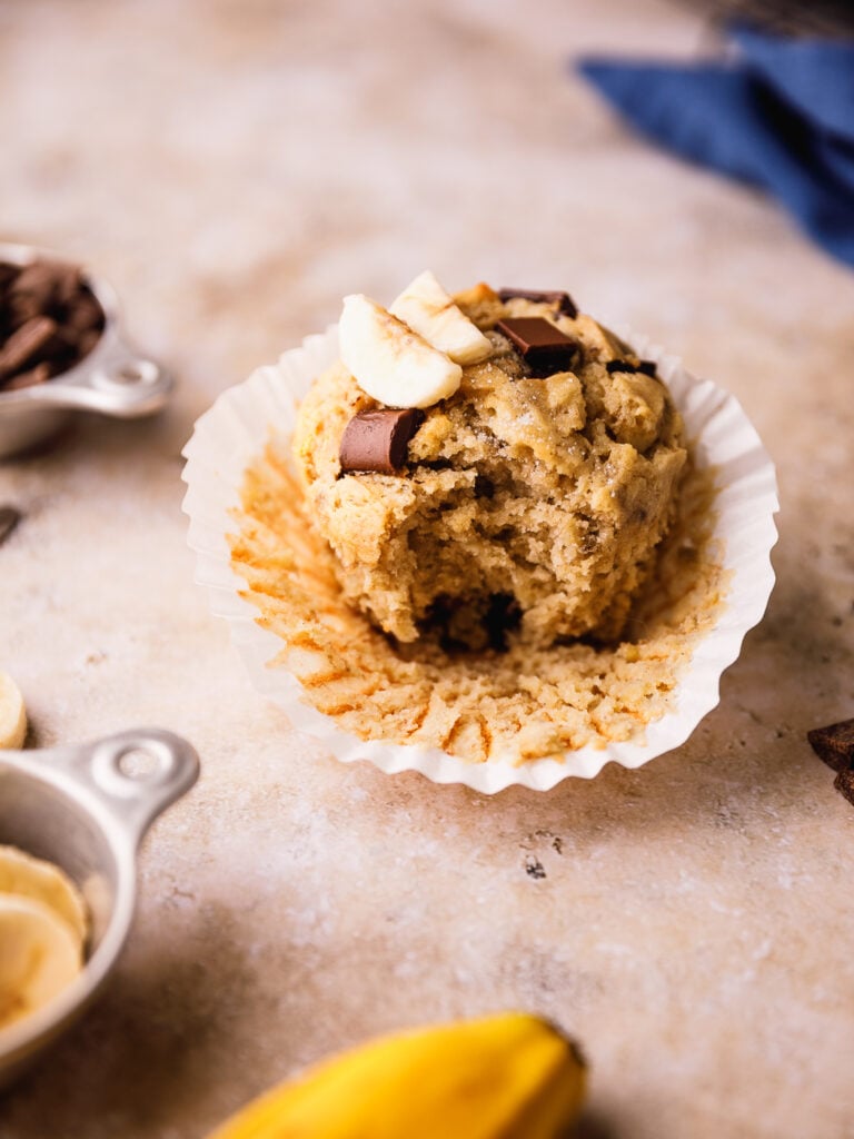 Simple Bakery-Style Banana Chocolate Chunk Muffins