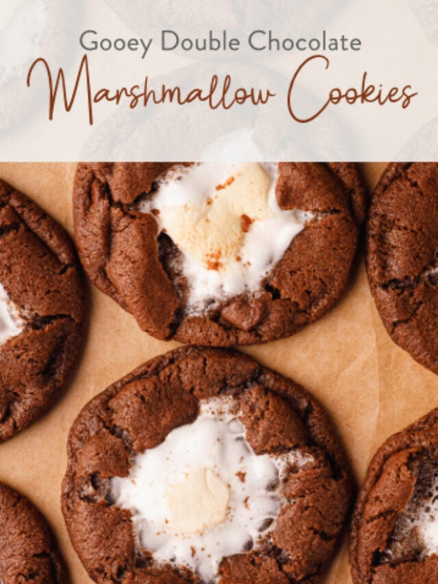 Gooey Double Chocolate Marshmallow Cookies