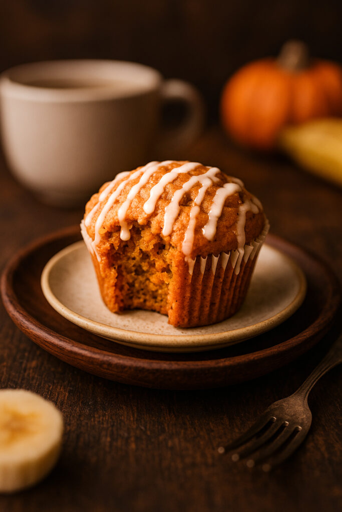 Moist and Easy Pumpkin and Banana Muffins