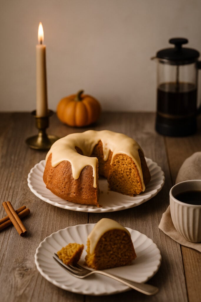 Pumpkin Pound Cake Recipe with Maple Syrup Glaze