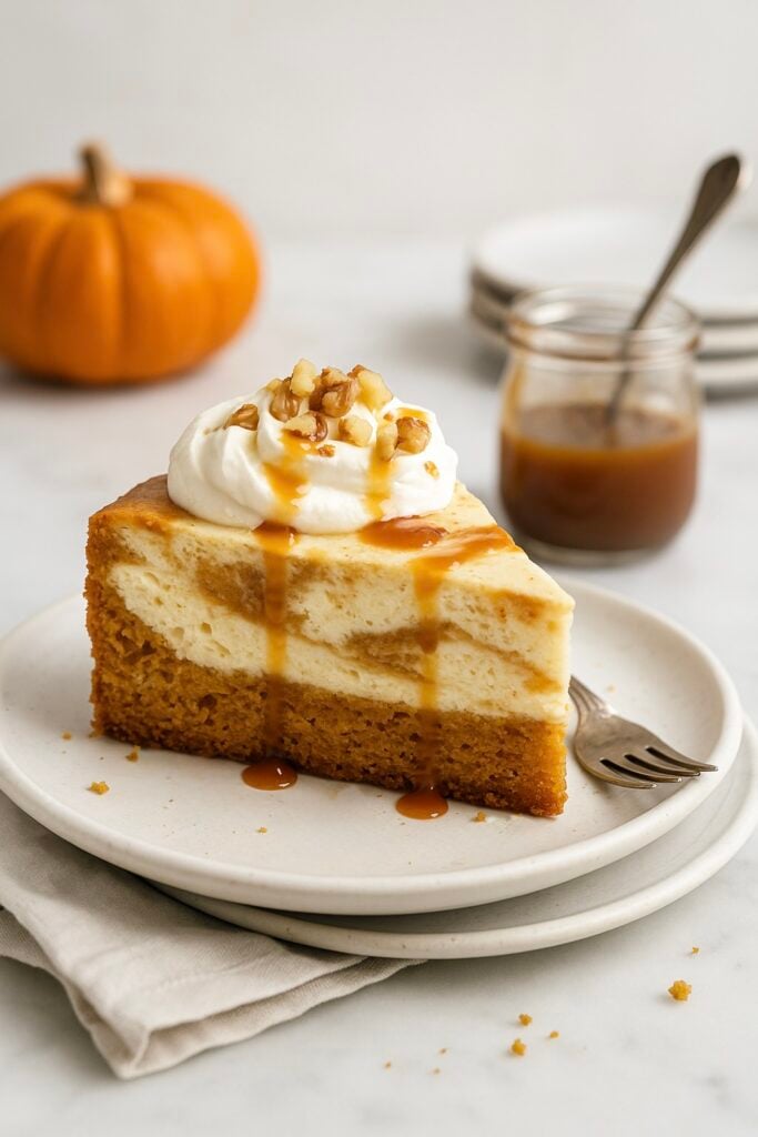 The Best Pumpkin Cake Cheesecake Recipe