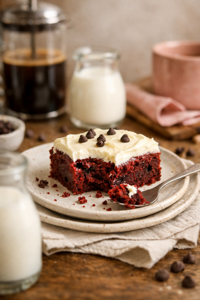 Fudgy Red Velvet Cake Mix Brownies