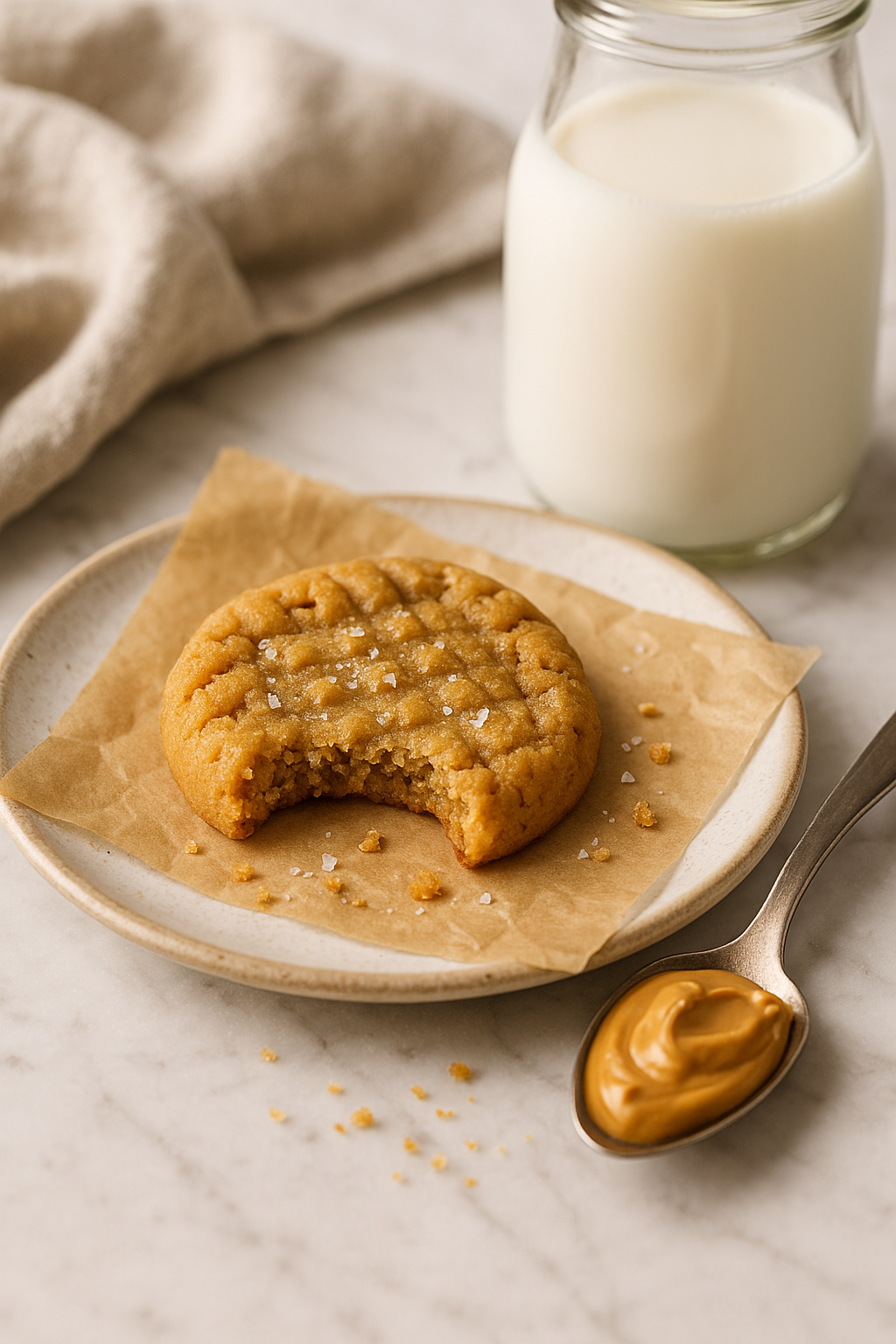 The Best Chewy 4-Ingredient Peanut Butter Cookies