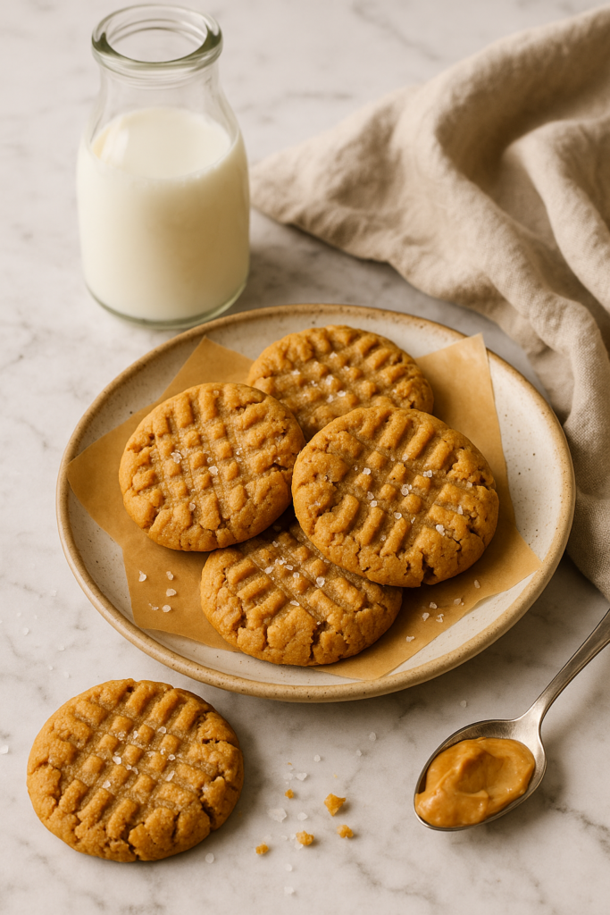 The Best Chewy 4-Ingredient Peanut Butter Cookies