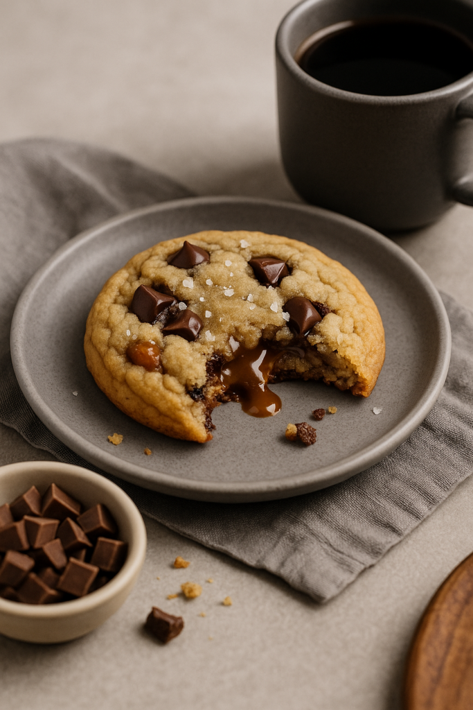 Chewy Salted Caramel Chocolate Chip Cookies Recipe