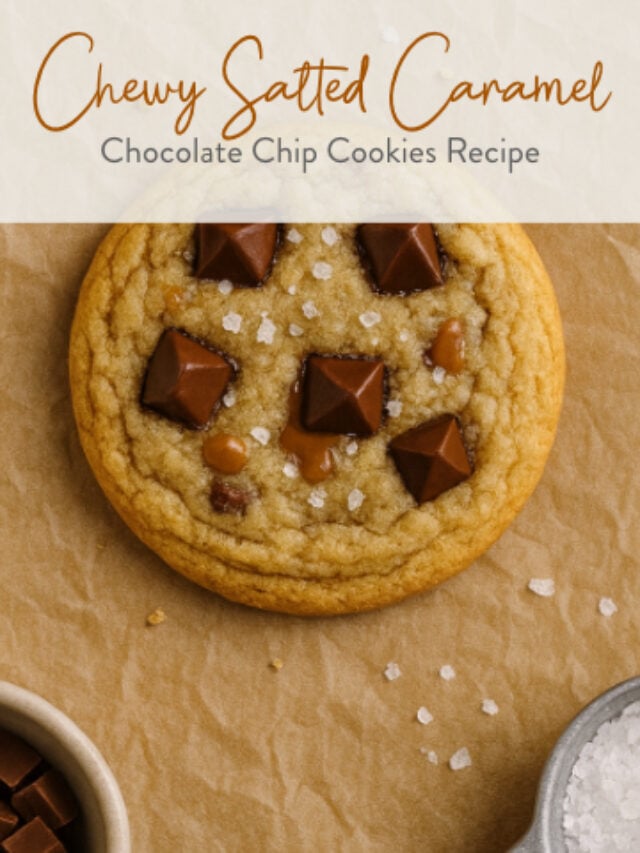 Chewy Salted Caramel Chocolate Chip Cookies Recipe