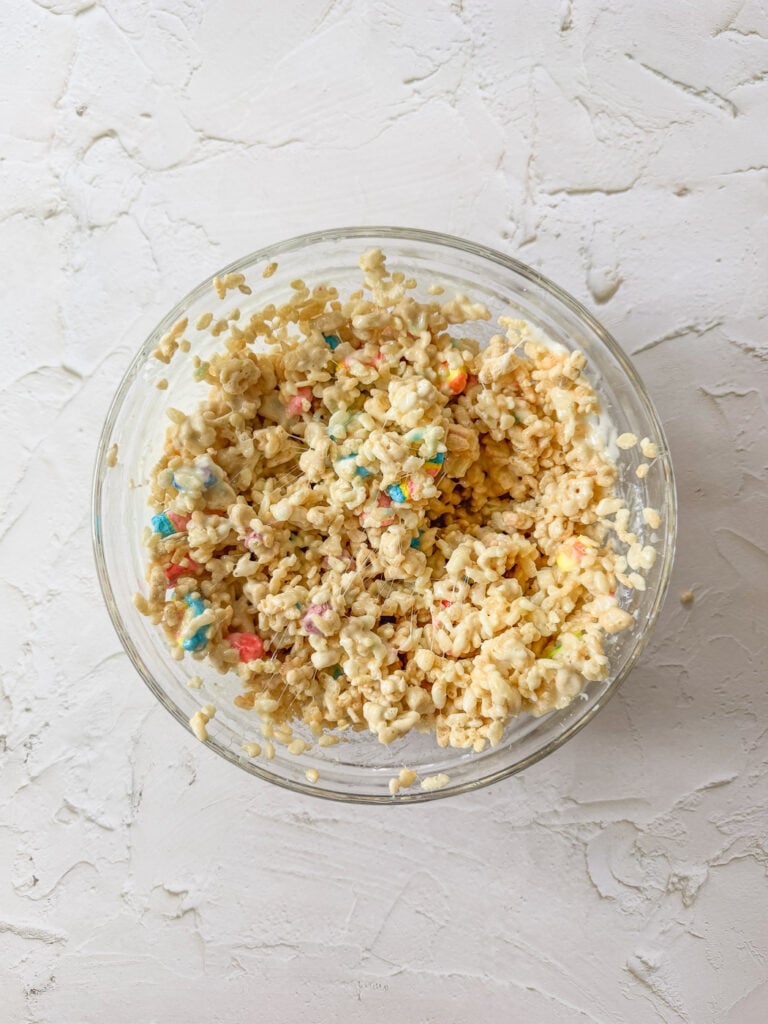 Mixture ready to press in prepared pan