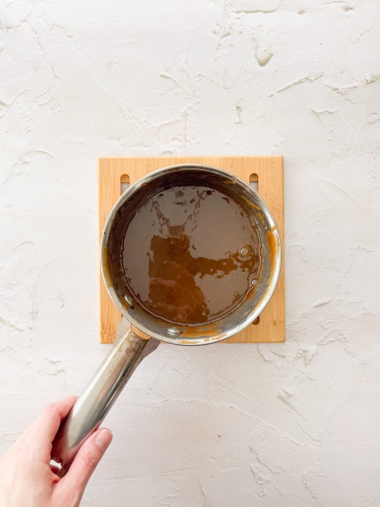 Sugar and butter melted