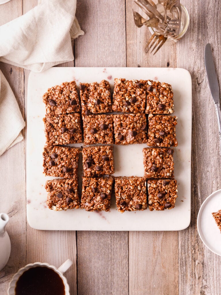 Easy thick Chocolate Rice Krispie Treats Recipe
