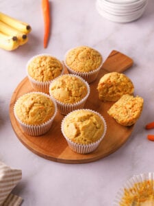 One-bowl Moist Carrot Banana Muffins recipe