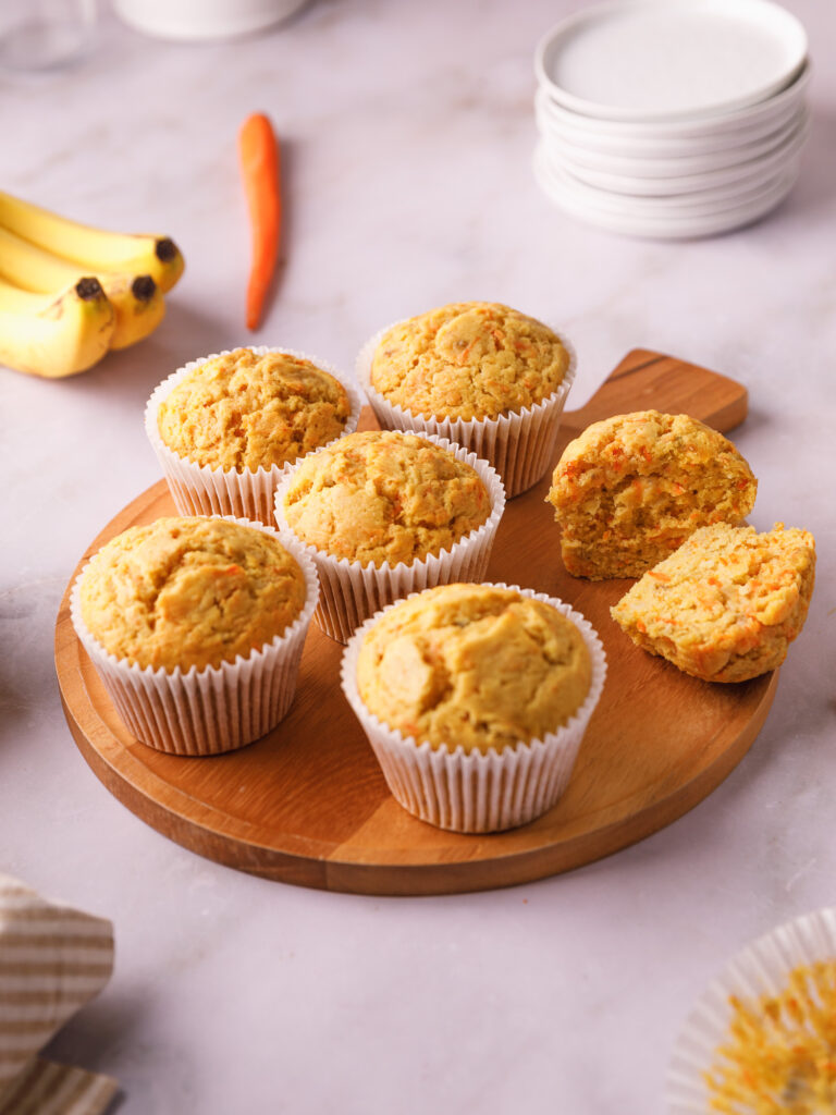 One-bowl Moist Carrot Banana Muffins recipe