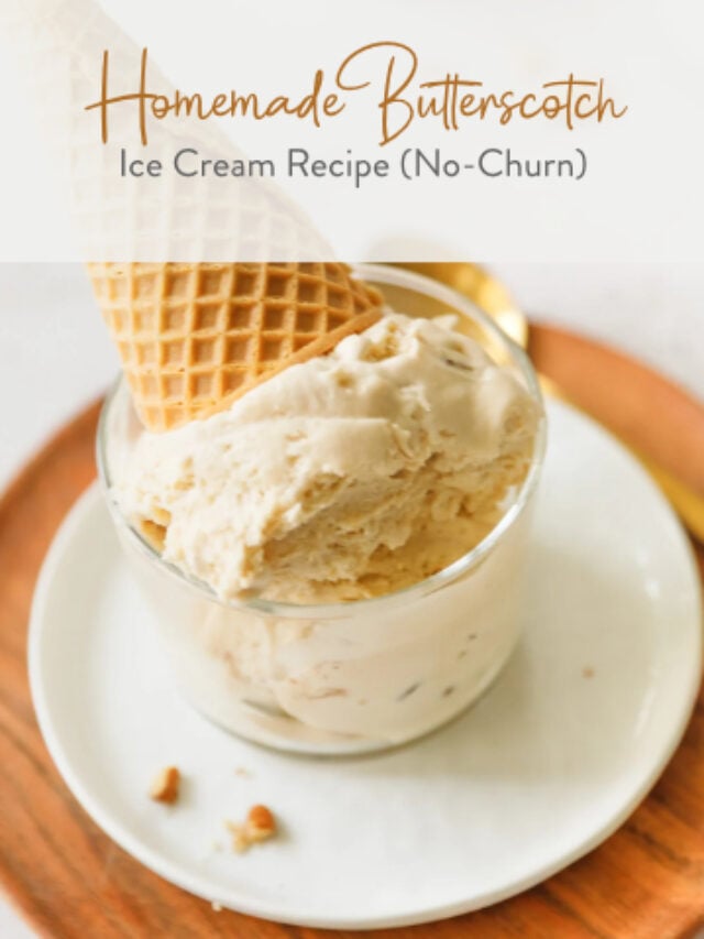 Homemade Butterscotch Ice Cream Recipe (No-Churn)
