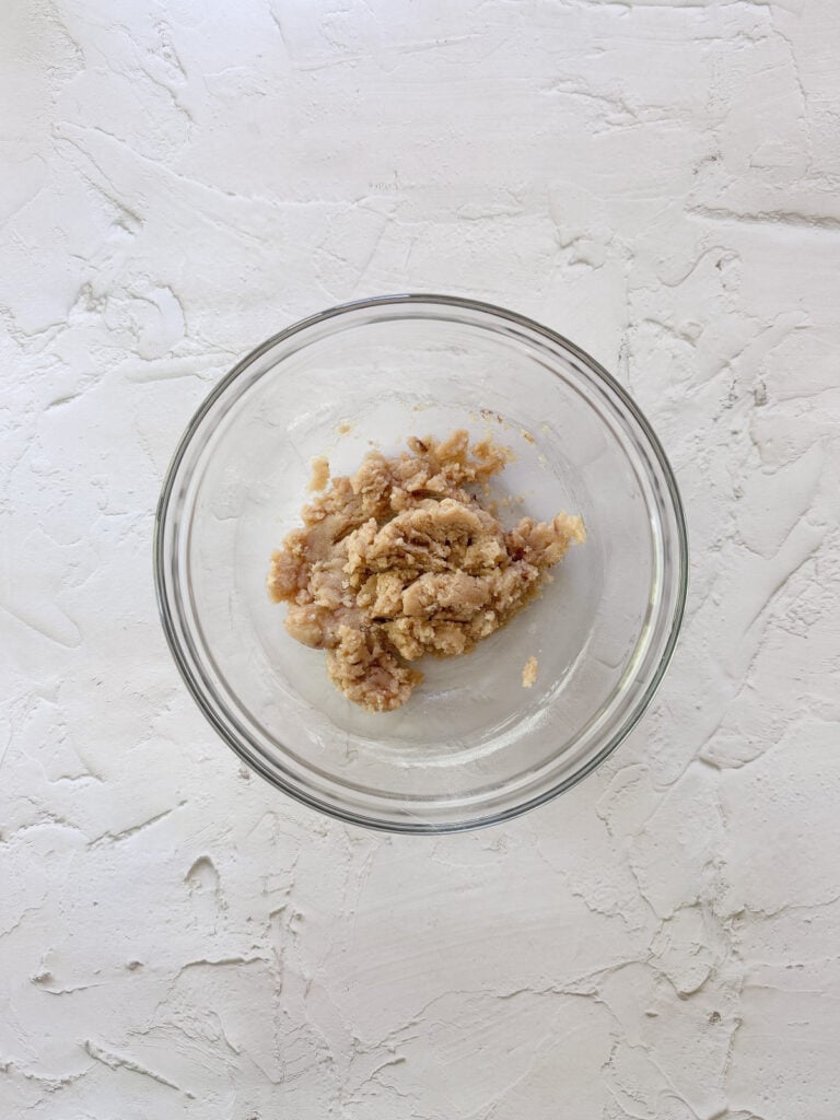 Crumble ingredients mixed
