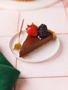 Decadent Dark Chocolate Ganache Tart Recipe with Berries