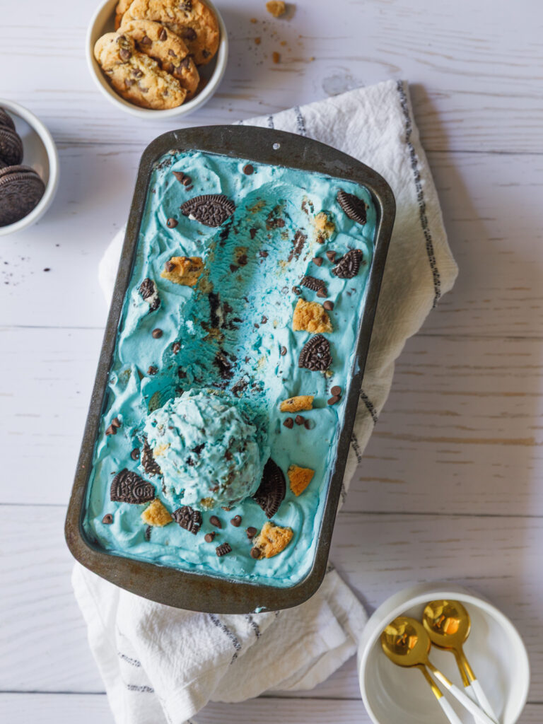 Loaded No-Churn Monster Cookie Ice Cream recipe