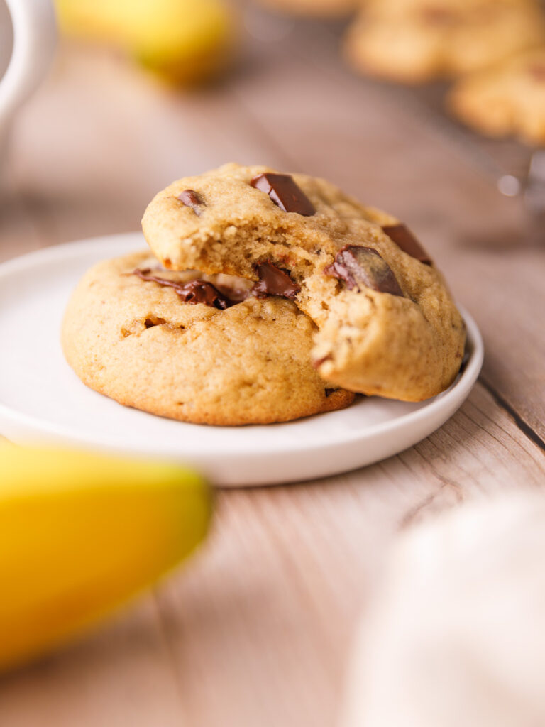 Soft & Chewy Banana Bread Chocolate Chip Cookies