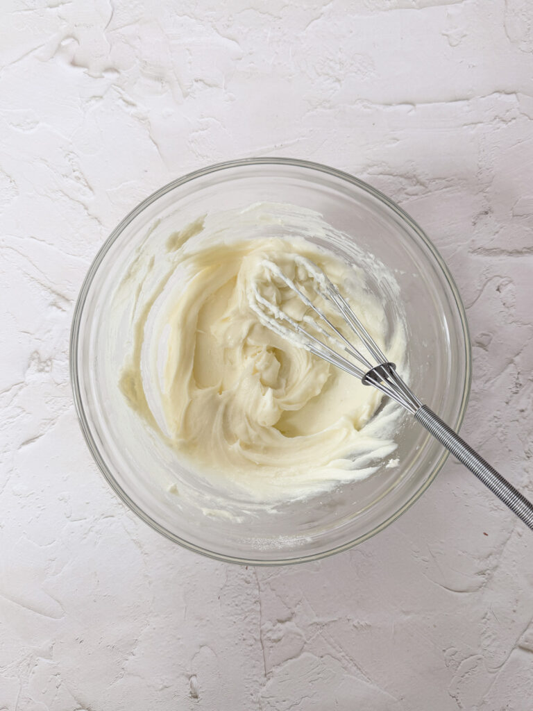 Cream Cheese and Sugar mixed