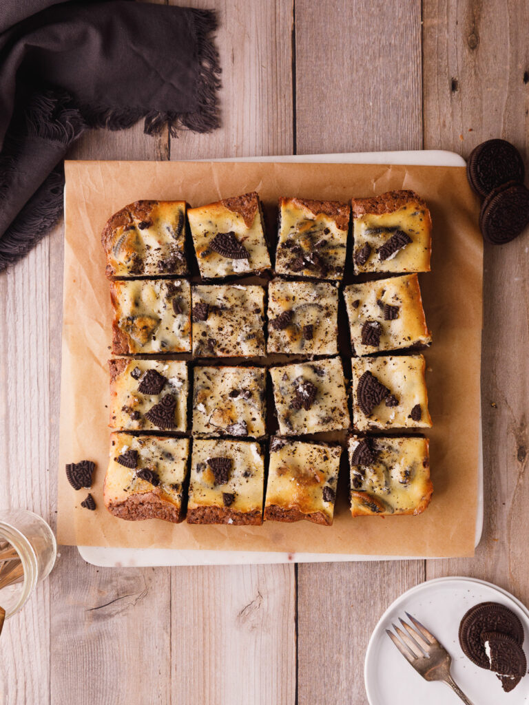 The Best Thick & Fudgy Oreo Cheesecake Brownies