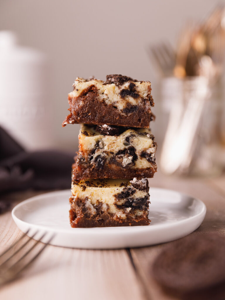 The Best Thick & Fudgy Oreo Cheesecake Brownies